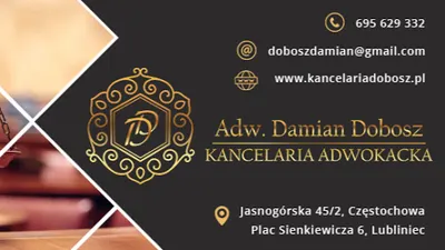Damian Dobosz Adwokat Częstochowa Kancelaria Adwokacka | Sprawy karne | Rozwody
